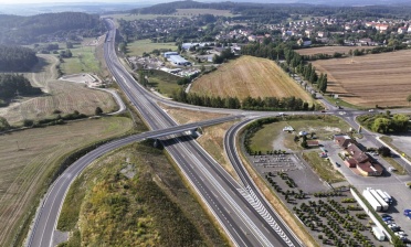 Letecký pohled na stavbu