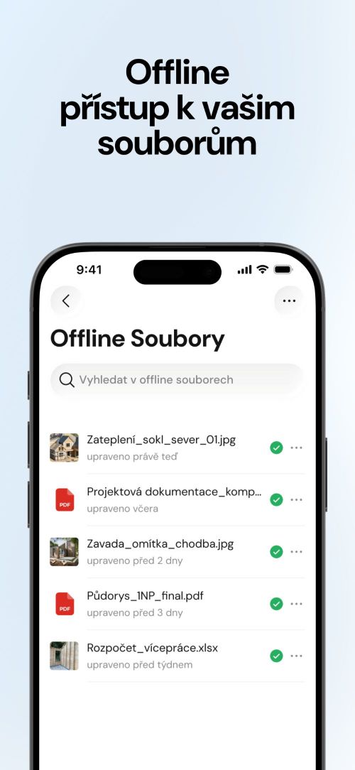 Offline režim Aplikace ASPE