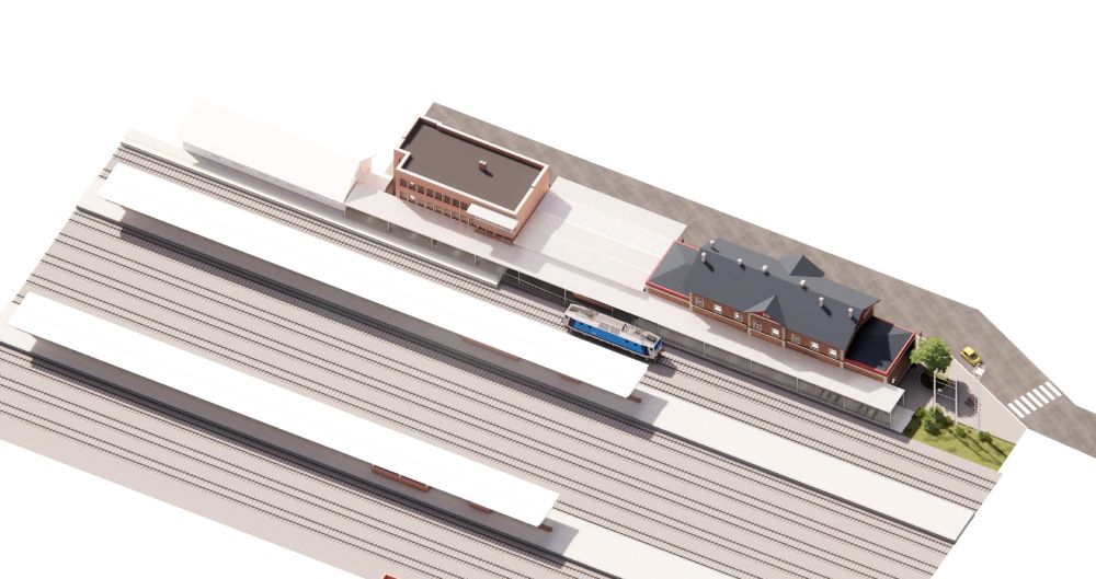Vizualizace ŽST Kutná Hora, hl. n. Modernizace ŽST Kutná Hora